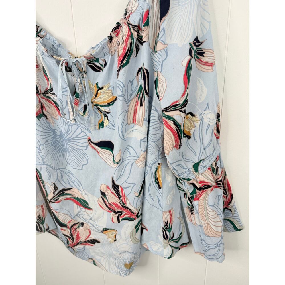 NWT Cupcake & Cashmere Bendita Floral Off Shoulder Top Size Large Blue - Picture 5 of 11